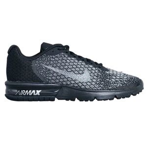 Nike Air Max Black and Silver Sneakers
